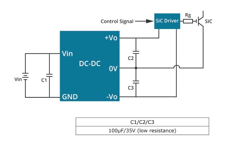 用于實現 SiC MOSFET 驅動器的應用的簡單電路